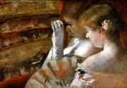 Mary Cassatt A Corner of the Loge oil on canvas